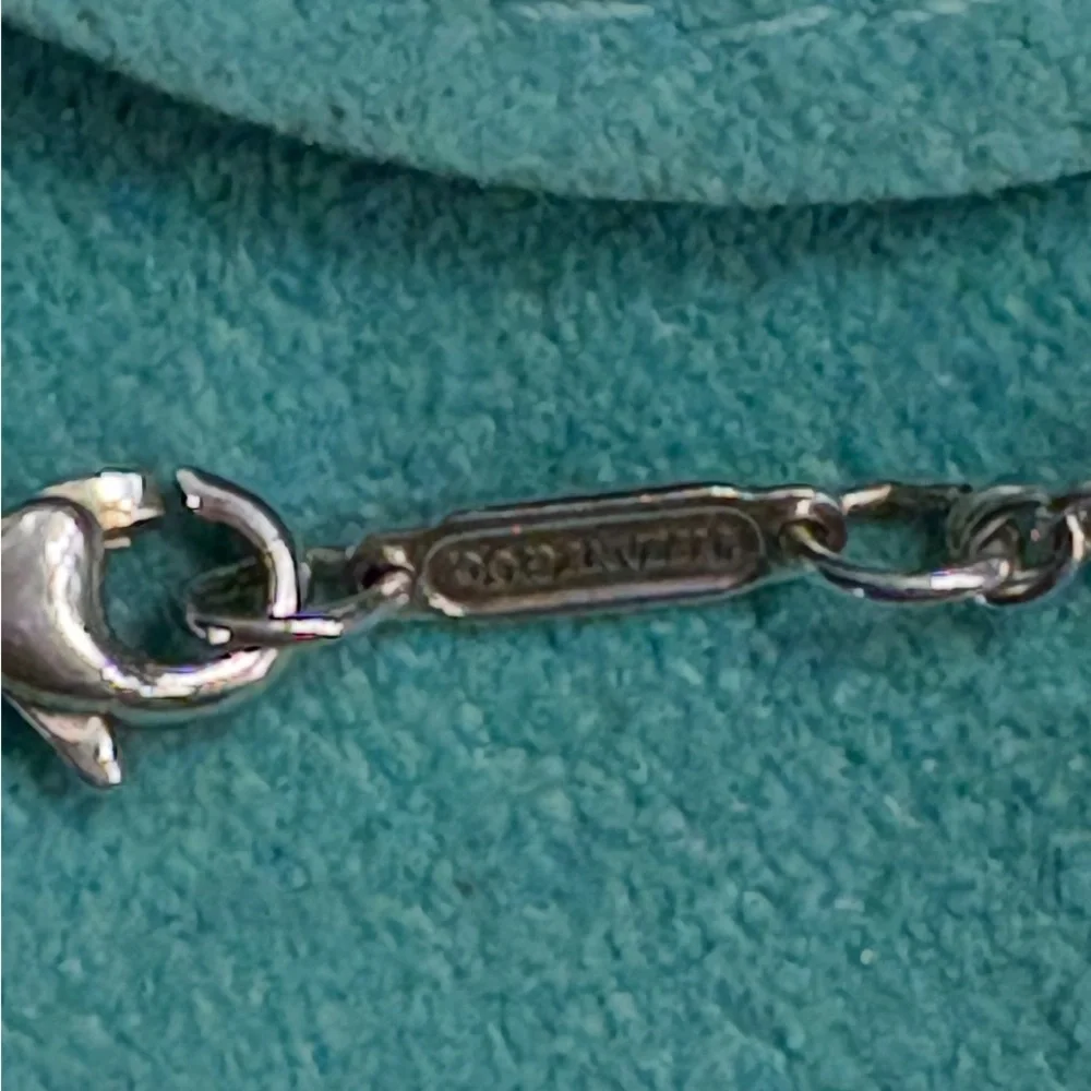 Tiffany & Co. Vintage Silver Crescent Face Moon Pendant Necklace - Picture 3 of 3